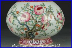 10.2 Qianlong Marked Chinese Famille rose porcelain pomegranate Bottle Vase