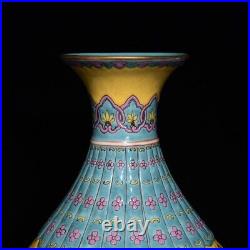10 Antique dynasty Porcelain qianlong mark pair famille rose flowers plant vase