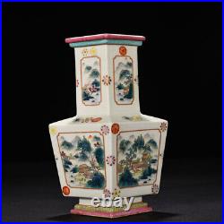 10 Chinese Old Porcelain qing dynasty qianlong mark famille rose landscape Vase