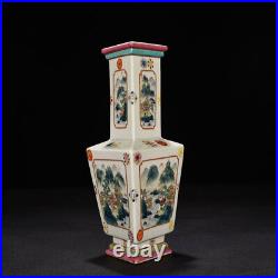 10 Chinese Old Porcelain qing dynasty qianlong mark famille rose landscape Vase