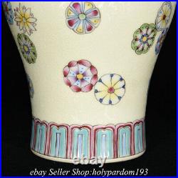 10 Qianlong Marked Chinese Famille rose Porcelain Flower Bottle Vase