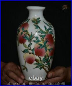 10 Qianlong Marked Chinese Famille rose Porcelain Peach Vase Bottle