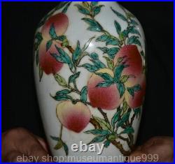 10 Qianlong Marked Chinese Famille rose Porcelain Peach Vase Bottle