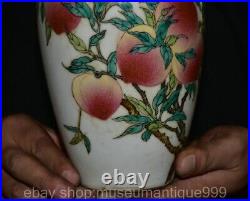 10 Qianlong Marked Chinese Famille rose Porcelain Peach Vase Bottle