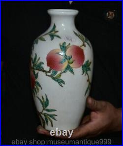 10 Qianlong Marked Chinese Famille rose Porcelain Peach Vase Bottle