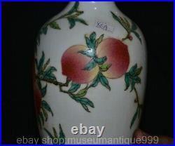 10 Qianlong Marked Chinese Famille rose Porcelain Peach Vase Bottle