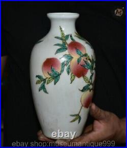 10 Qianlong Marked Chinese Famille rose Porcelain Peach Vase Bottle