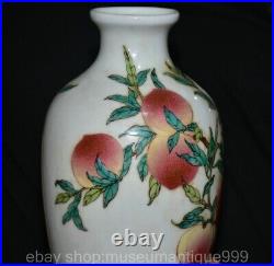 10 Qianlong Marked Chinese Famille rose Porcelain Peach Vase Bottle