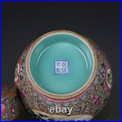 11.4 Chinese Porcelain qing dynasty qianlong mark famille rose flower bird Vase