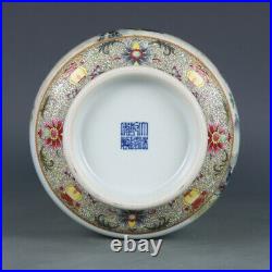 11.4 Old porcelain qing dynasty qianlong mark famille rose bird Phoenix vase
