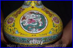 11.6 Qianlong Marked Chinese Famille rose Porcelain Dragon Vase Bottle