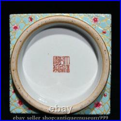 12.2 Old Chinese Qianlong Marked Famile Rose Porcelain landscape Vase Bottle