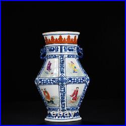 12.2 Old Porcelain qing dynasty qianlong mark famille rose Eight Immortals Vase
