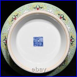 12.3 China Porcelain Qing dynasty qianlong mark famille rose flower bird Vase