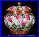 12-4-Old-China-Qianlong-Famile-Rose-Porcelain-Gilt-Tongzi-Peach-Lid-Pot-Jar-Can-01-nv
