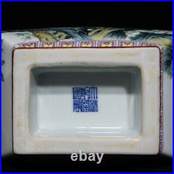 12.4 Qing dynasty qianlong mark Porcelain famille rose pomegranate flower Vase