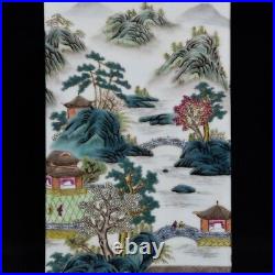 12 Old Chinese Porcelain Qing dynasty qianlong mark famille rose landscape Vase