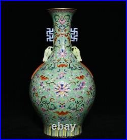 13.4 Qianlong Marked China Famile Rose Porcelain Dynasty Flower Bottle Vase