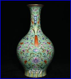 13.4 Qianlong Marked China Famile Rose Porcelain Dynasty Flower Bottle Vase