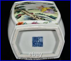 13.6 Qianlong Marked China Famile Rose Porcelain Fu Lu Shou Flower Bottle Vase