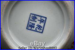 13.6 Qianlong Marked Old Chinese Famille Rose Porcelain Peach Bat Bottle Vase