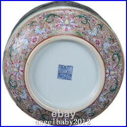 13.8 China Porcelain Qing dynasty qianlong mark famille rose cattle child Vase