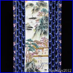 13.8 Chinese Porcelain Qing dynasty qianlong mark famille rose landscape Vase