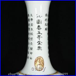 13 China Qianlong Marked Famile Rose Porcelain Year Fish Seaweed Vase Bottle