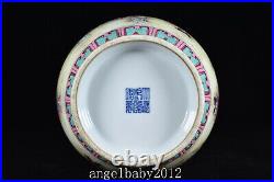 14.6 Qing dynasty qianlong Porcelain famille rose gilt elderly peony gourd Vase