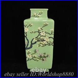 14.8 Qianlong Marked Chinese Famille rose Porcelain Orchid Bottle Vase