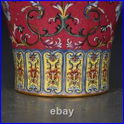 15.3 Old Chinese Porcelain qing dynasty qianlong mark famille rose flower Vase