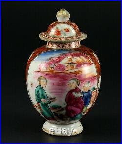 1735-1796 QIANLONG Qing Chinese Fine Porcelain Tea Caddy Famille Rose Baluster