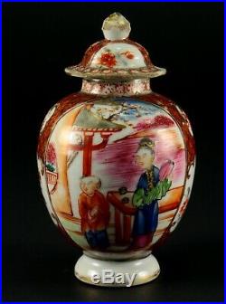 1735-1796 QIANLONG Qing Chinese Fine Porcelain Tea Caddy Famille Rose Baluster