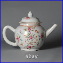 18C Chinese Porcelain Qianlong /Yongzheng Famille Rose flower Teapot