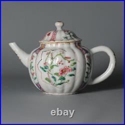 18C Chinese Porcelain Yongzheng/Qianlong Famille Rose Flower Teapot