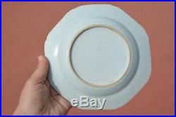 18C Qianlong Chinese Export Famille Rose Porcelain Dish Plate Mandarin Figure