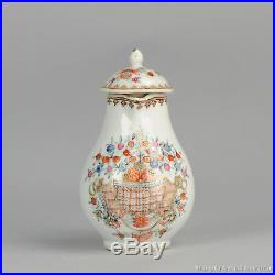 18C Qianlong Chinese Porcelain Creamer Famille Rose Flowers Antique