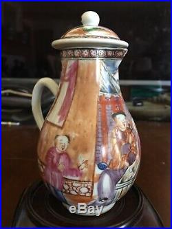 18th C Chinese Antique QianLong Period Famille Rose Pot with Cover Perfect