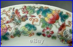 18th Century QIANLONG Chinese Famille Rose Fruits & Butterly Porcelain Plate