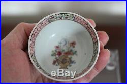 18th Chinese Porcelain Cup & Saucer Famille Rose Kangxi Yongzheng Qianlong