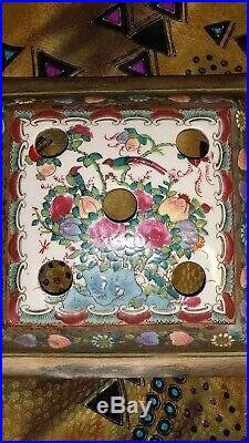 19th Century Qianlong Chinese Famille Rose Medallion Bough Vase / Court Scenes