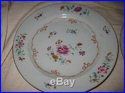 2 Qianlong 18th Century Chinese Famille Rose Export Porcelain 9 Plates