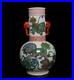 25CM-Qianlong-Signed-Antique-Chinese-Famille-Rose-Vase-Withlions-01-cfy