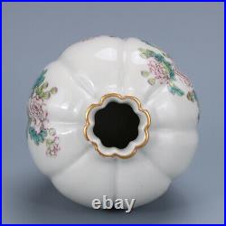 3.5 old chinese porcelain qing dynasty qianlong mark famille rose flower pot