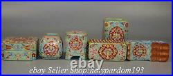 3.6 Qianlong Marked Chinese Famille rose Porcelain Stationery Cup Jar Pot Set