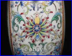 33CM Qianlong Signed Old Antique Chinese Famille Rose Vase Withphoenix