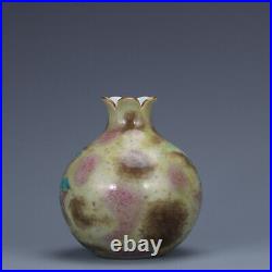 4.9 old porcelain qing dynasty qianlong mark famille rose pomegranate vase