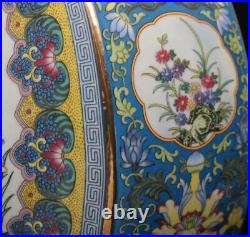 41.5CM Qianlong Signed Old Antique Chinese Famille Rose Vase Withbird