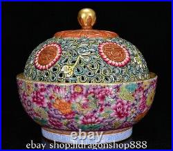 5.6 Qing Qianlong Chinese Famille rose Porcelain Hollow out Flower censer