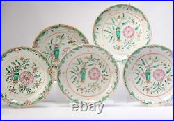 #5 Antique Chinese Porcelain 18th C Qianlong Period Famille Rose Dinner Plates